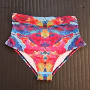 Badinka Rave Bottoms Festival Shorts Multi Psychedelic Size Medium